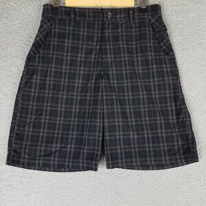 Lululemon Shorts Adult 32 Black Gray Plaid Chino 10" Casual Golf Summer Men's